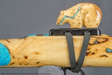 Yellow Cedar Burl Native American Flute, Minor, Mid G-4, #K29A (10)